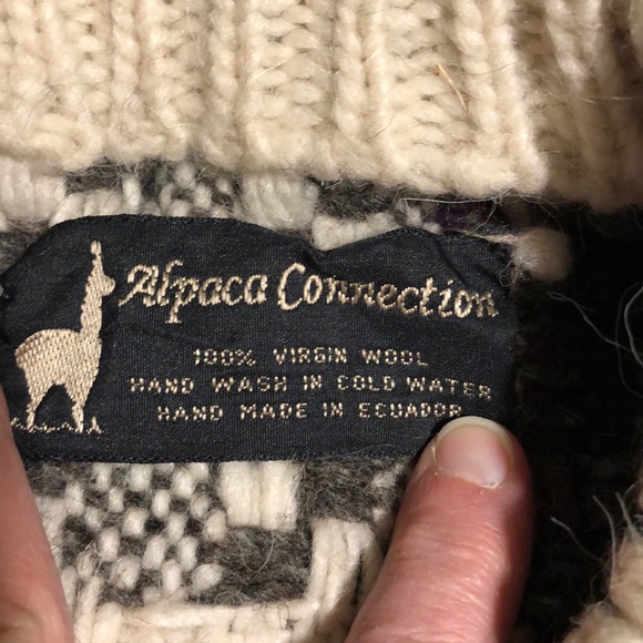 Alpaca Connection Patchwork Sweater - M - Picture 2 of 3